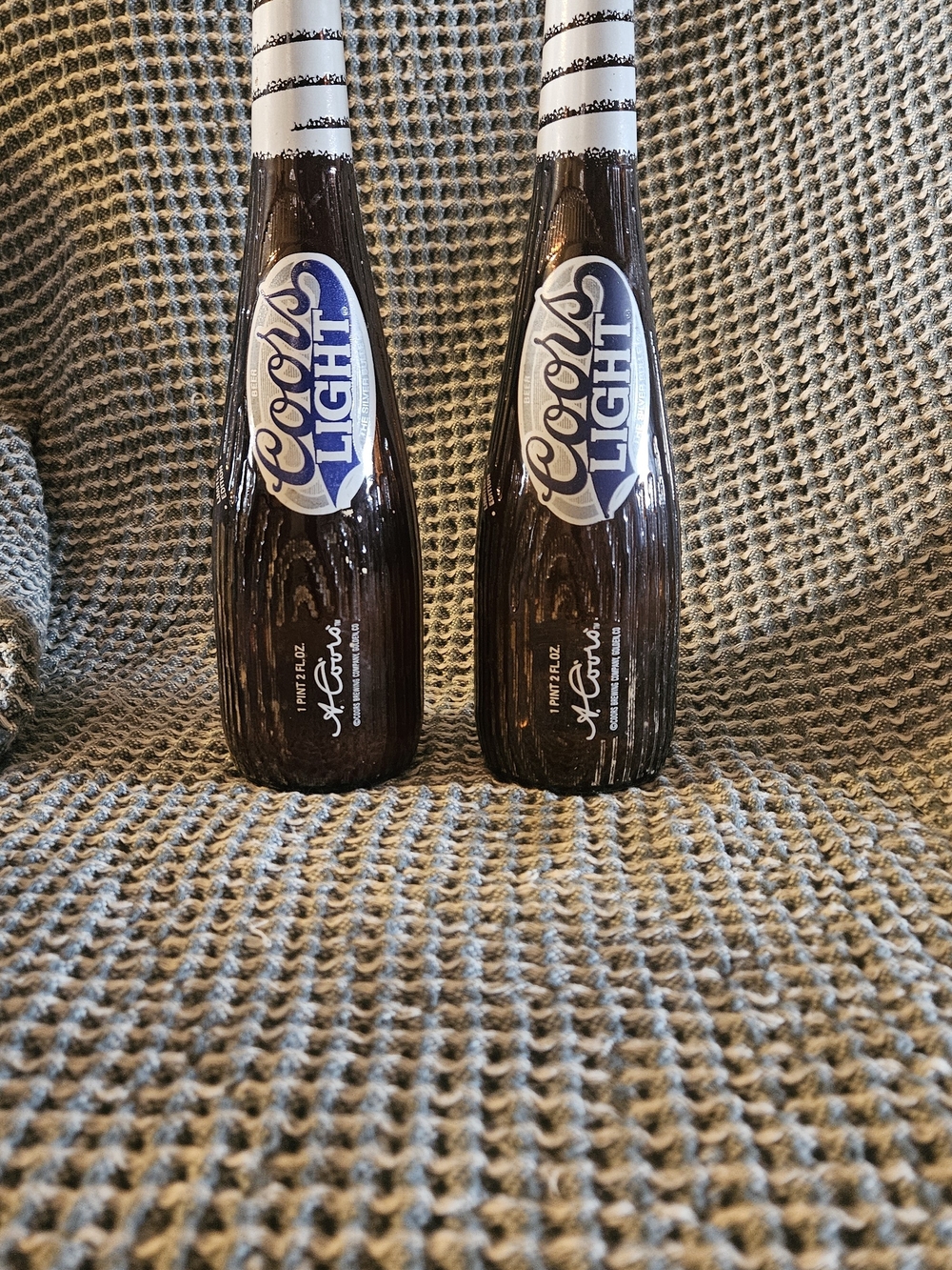 Coors Light Brown Decorative Bottle Pair - Coors Light